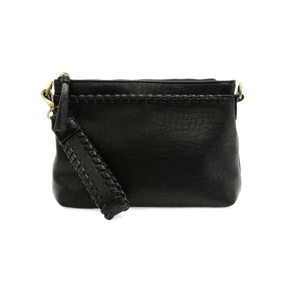Joy Susan Black Oakley Whipstitch Clutch and Crossbody - Picture 3 of 12